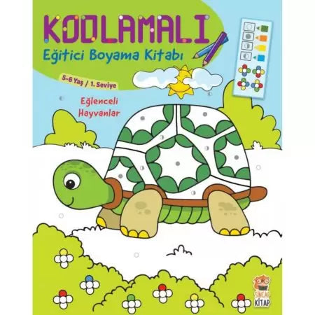 Kodlamalı Eğitici Boyama Kitabı - Eğlenceli Hayvanlar